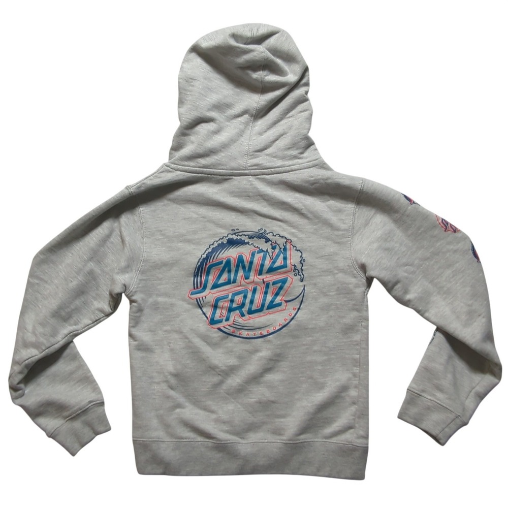 Santa Cruz Skateboards Hoodie‎ Wave Dot Logo Juniors Small Grey Heather